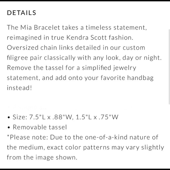 Kendra Scott Mia tassel bracelet - Picture 5 of 5